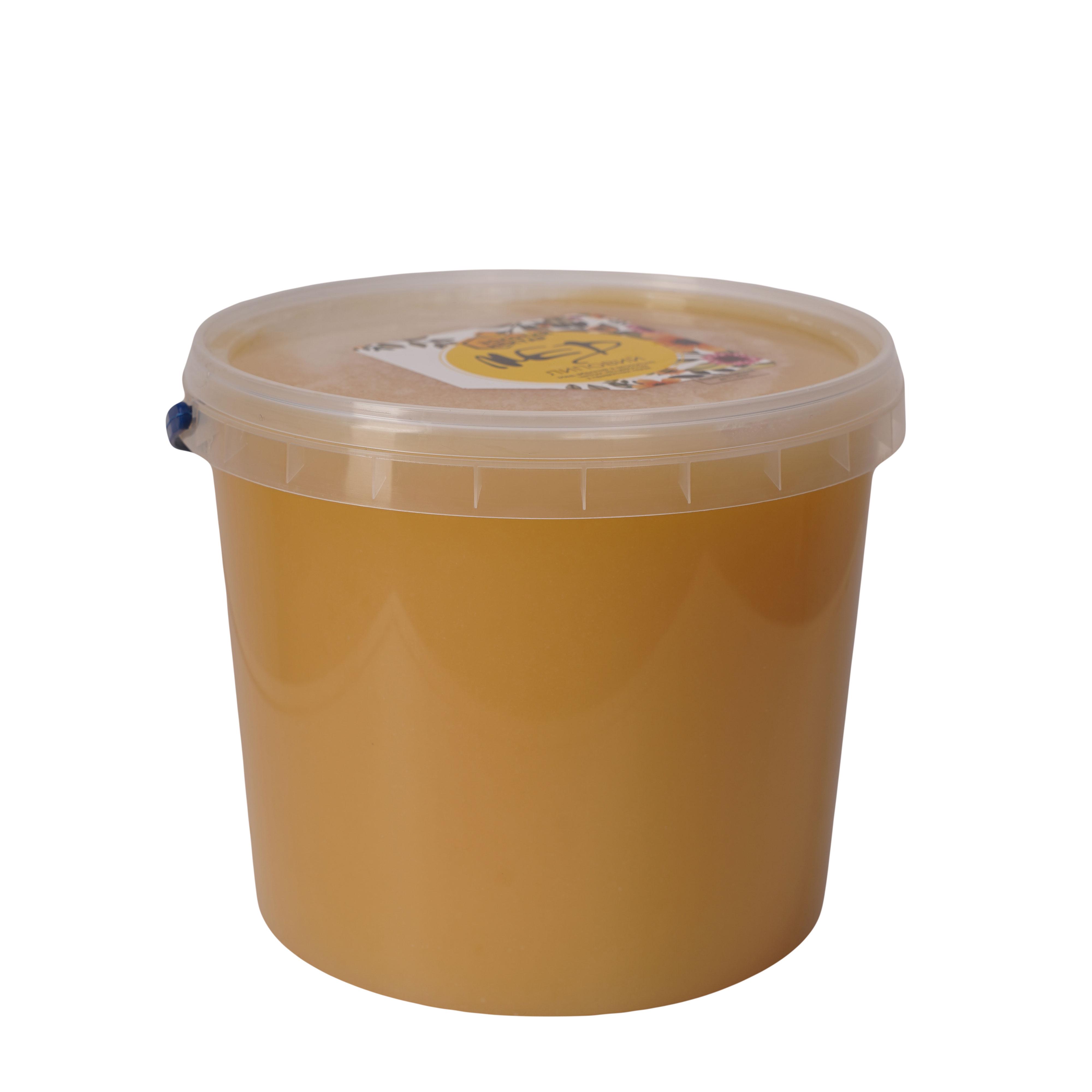 Мед липовый натуральный пчелиный Золотой Нектар в ведре 4,2 кг 3 л