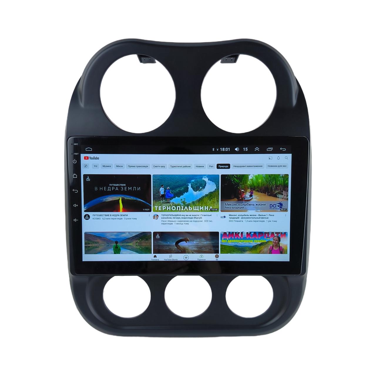 Автомагнитола для Jeep Compass 2009-2015 4/64 Гб/8 ядер/XYAuto/4G/DSP/CarPlay/Android (М-ДЖн-10-М4)