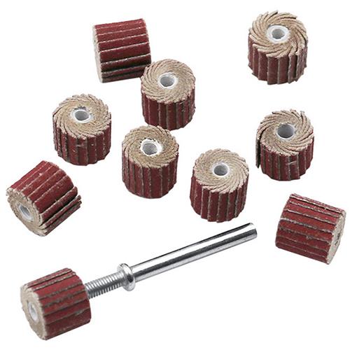 Лепестковый круг для гравера с держателем 10 шт. 80 грит 10x10 мм