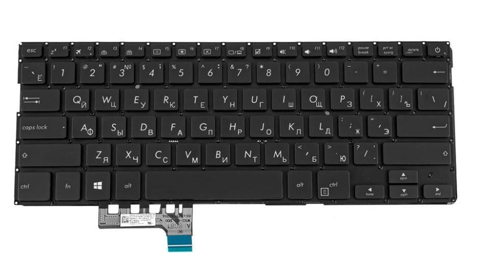 Клавиатура для ноутбука Asus UX331UAL/UX331FAL series rus без кадра/подсветки клавиш Black (171889)