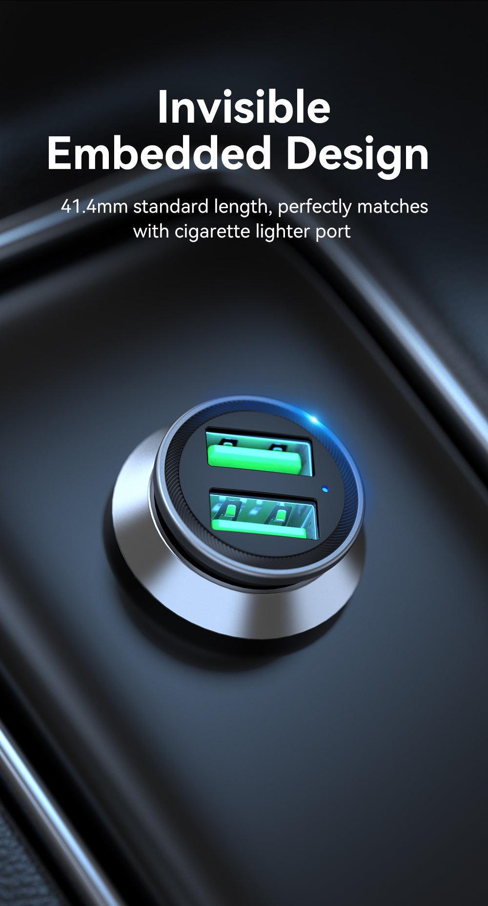 Зарядний пристрій автомобільний Vention 2x USB 18W/18W 4.8A USB-A Quick Charge 4.0/QC3.0 алюмінієвий Сріблястий (FFAH0) - фото 7 Зарядний пристрій автомобільний Vention 2x USB 18W/18W 4.8A USB-A Quick Charge 4.0/QC3.0 алюмінієвий Сріблястий (FFAH0) - фото 7