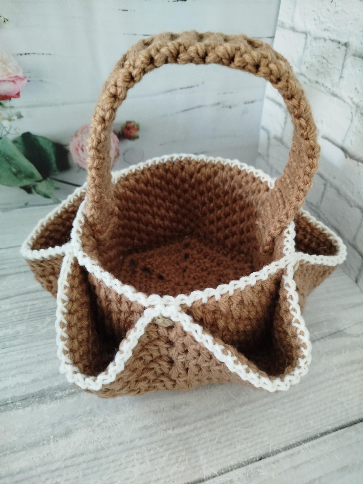 Кошик великодній в'язаний на 6 яєць Коричневий (31580829)