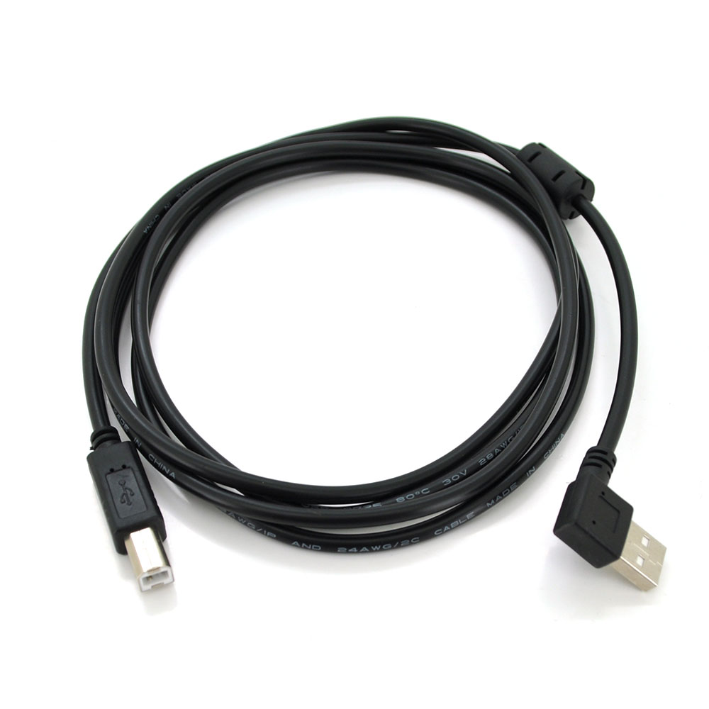 Кабель Ritar AM/BM USB 2,0 угловой 2 м Черный (YUT_V2670)