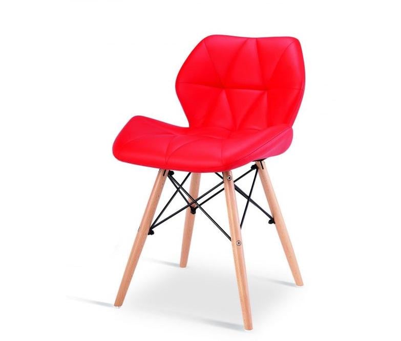 Стул кухонный Евродом AXEL каркас дерево/металл обивка экокожа Красный Стул кухонный Евродом AXEL каркас дерево/металл обивка экокожа Красный