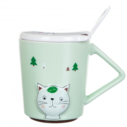 Кружка с крышкой Кот 250 мл (8205-003)3
