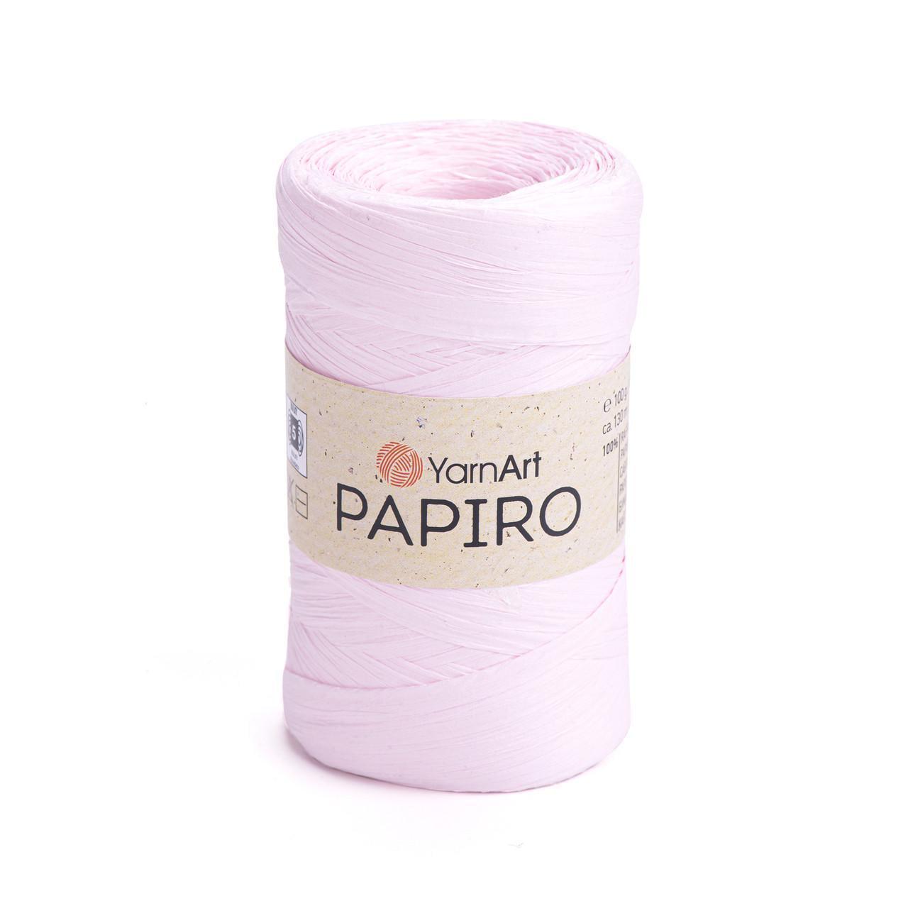 Рафия для макраме/шляп/сумок YarnArt Raffia Papiro бумажная 100 г Розовый №1318 (2618909710)