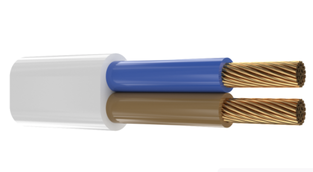 Провод медный плоский ЗЗКМ ШВВП 2х2,5 мм2 Белый (28164142)