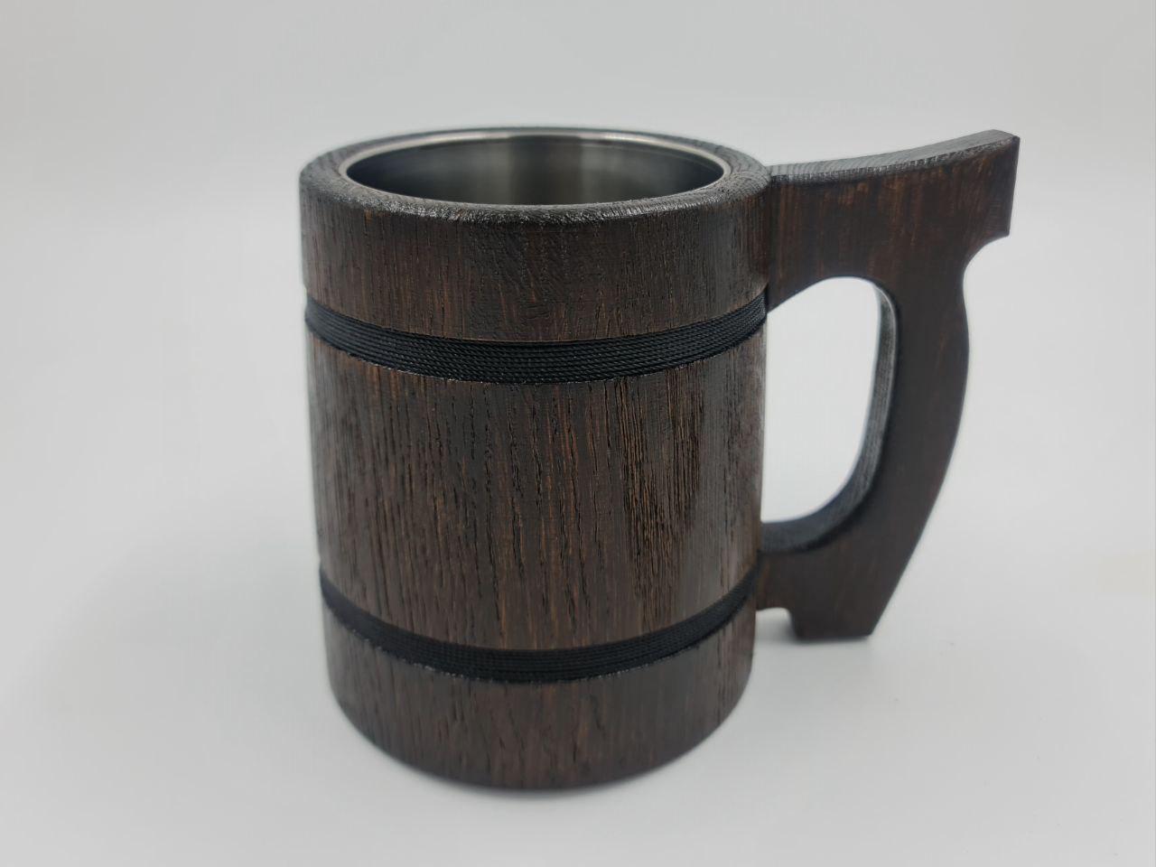 Кухоль для пива з дерева 0,5 л Коричневий (28410293)