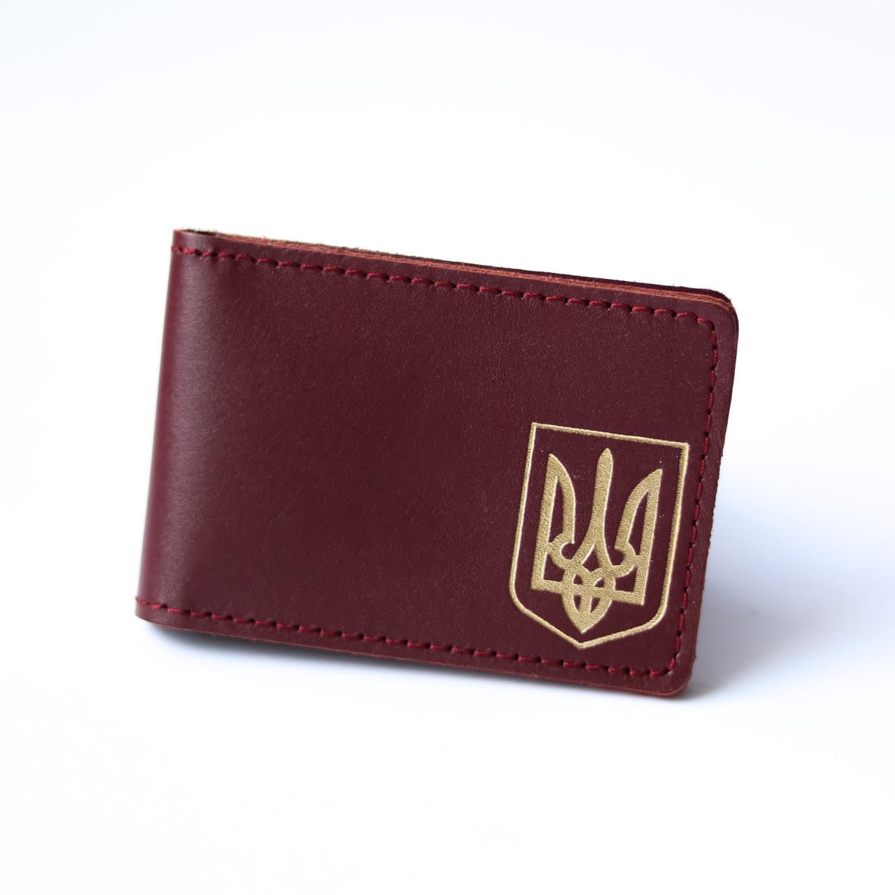 Обкладинка для ID-паспорта Герб України Бордовий/Золотий (2050742572)