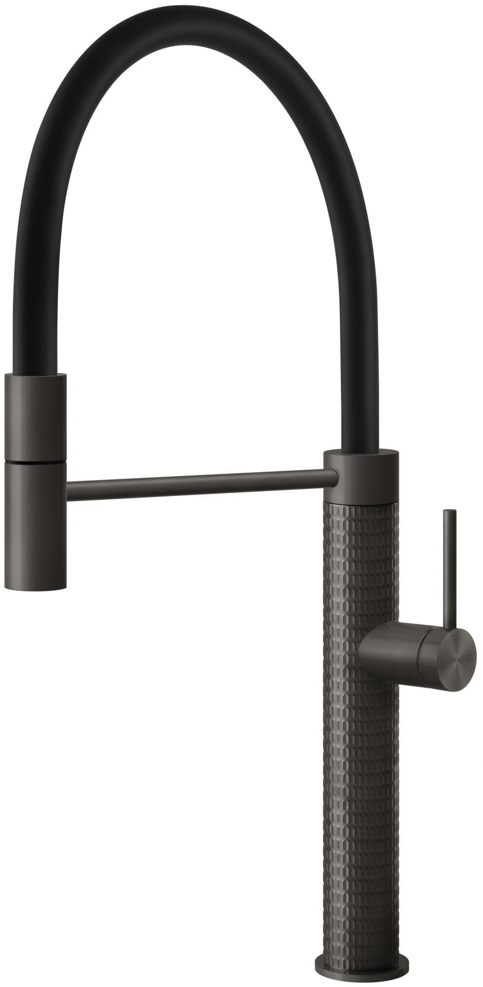 Смеситель кухонный Gessi 316 Flessa Черный брашированный метал PVD (60012#707) Смеситель кухонный Gessi 316 Flessa Черный брашированный метал PVD (60012#707)