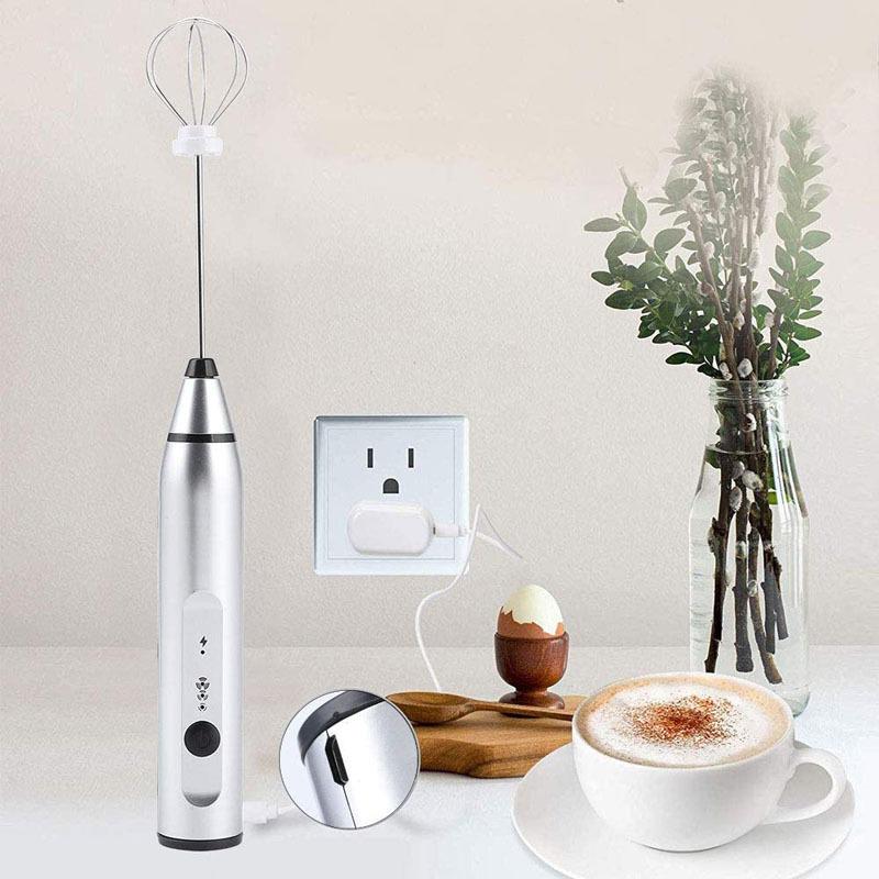 Капучинатор-міксер Electric Milk Frother AN-70 3 насадки Сріблястий - фото 6