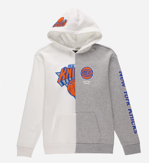 Світшот чоловічий баскетбольний Hollister New York Knicks NBA L Сіро-білий