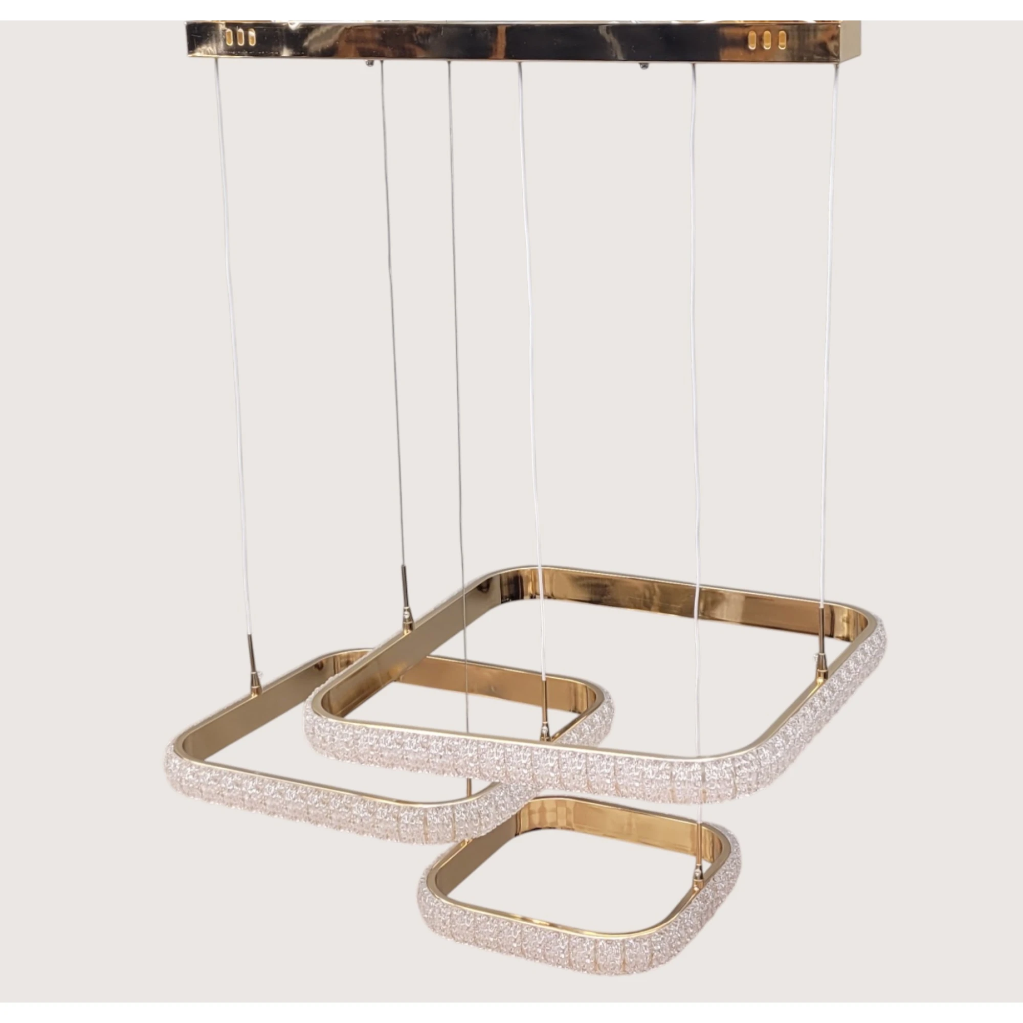 Люстра Recta Crystal 3 Rings LED 3 режима 220W (2069/3GD)