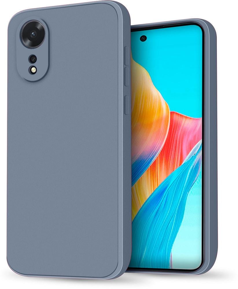 Силіконовий чохол HardCorner OPPO A58 (з мікрофіброю) Gray Blue (34423-6D)