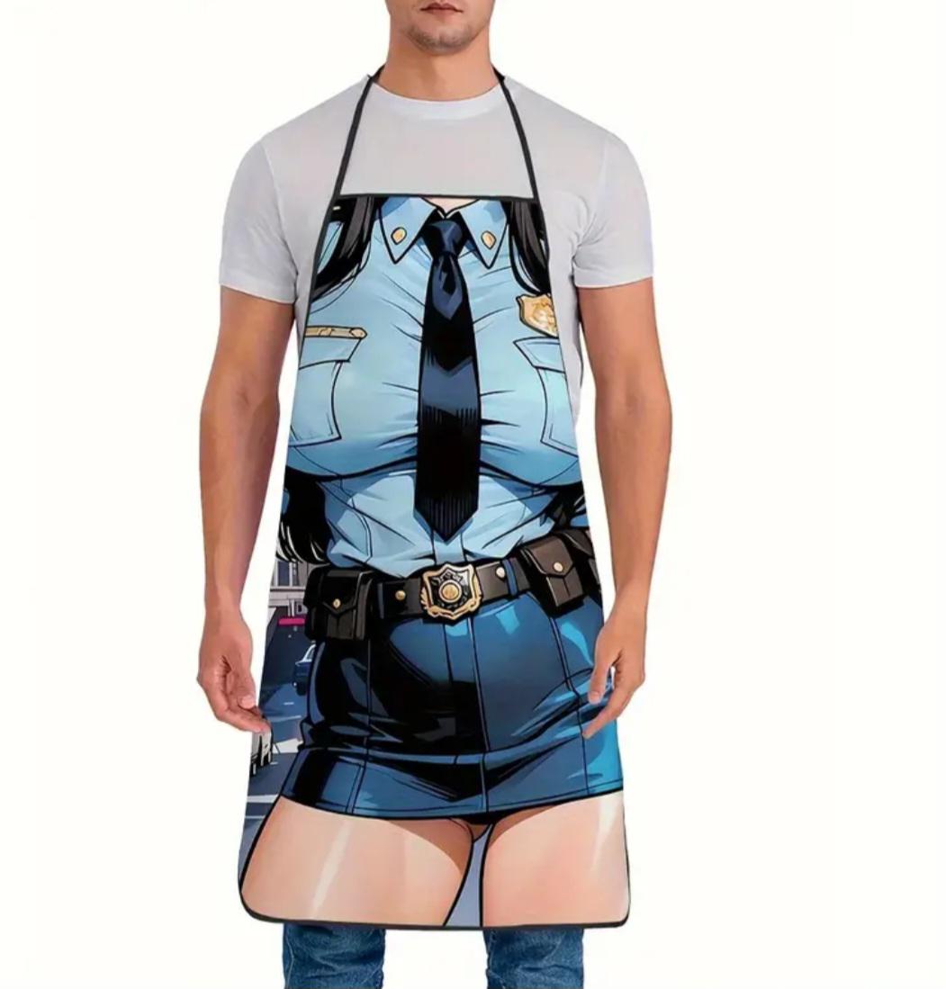 Фартук с приколом для женщин женщина в полицейской форме 72x53 см Разноцветный (218948) - фото 3 Фартук с приколом для женщин женщина в полицейской форме 72x53 см Разноцветный (218948) - фото 3