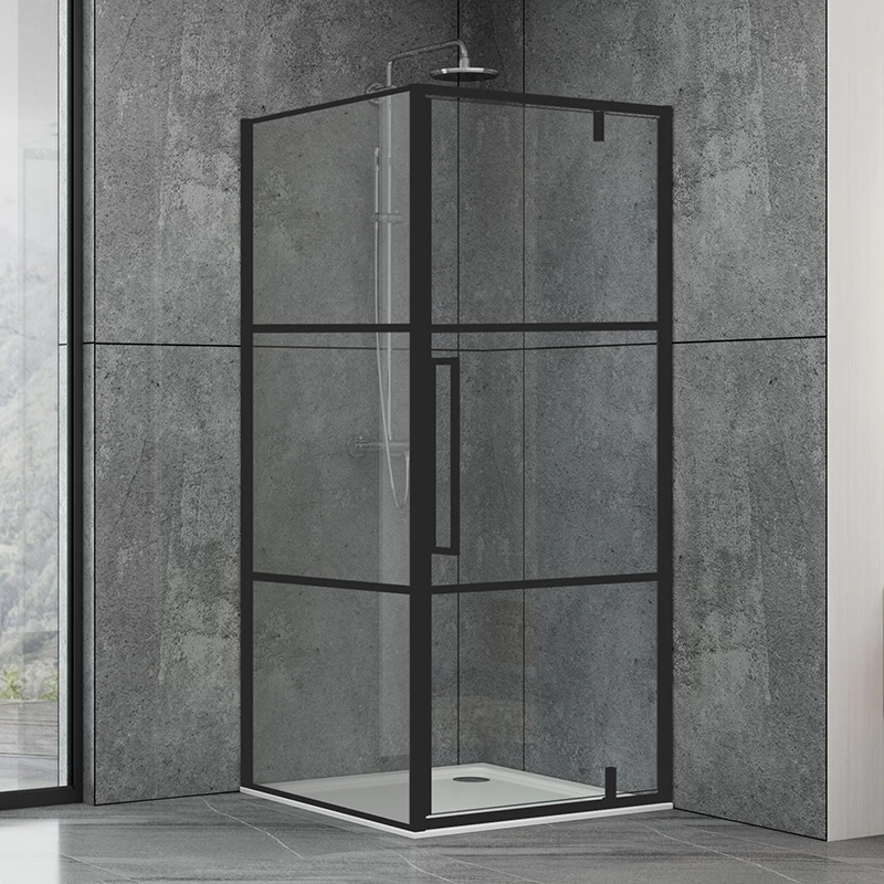 Душевая кабина Dusel DL198BP/DL196BP стекло прозрачное/дверь распашная 90х90х190 см Black Matt Paint Душевая кабина Dusel DL198BP/DL196BP стекло прозрачное/дверь распашная 90х90х190 см Black Matt Paint