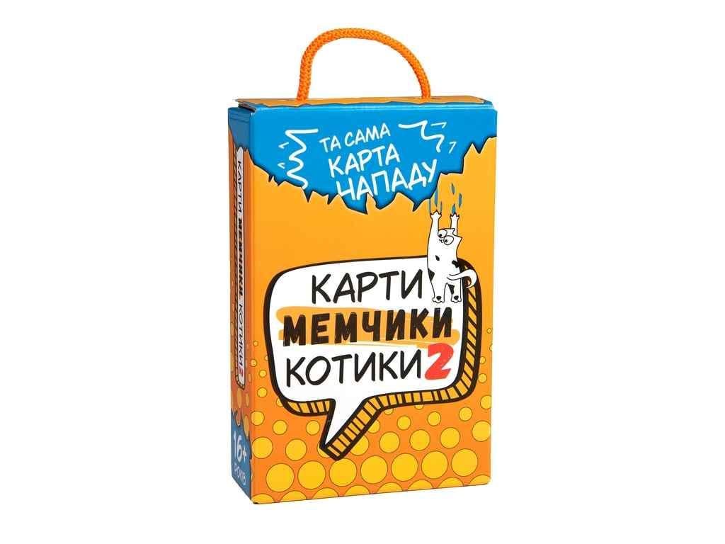 Настольная игра Strateg Карты мемчики и котики 2 развлекательная 30927 (960317)