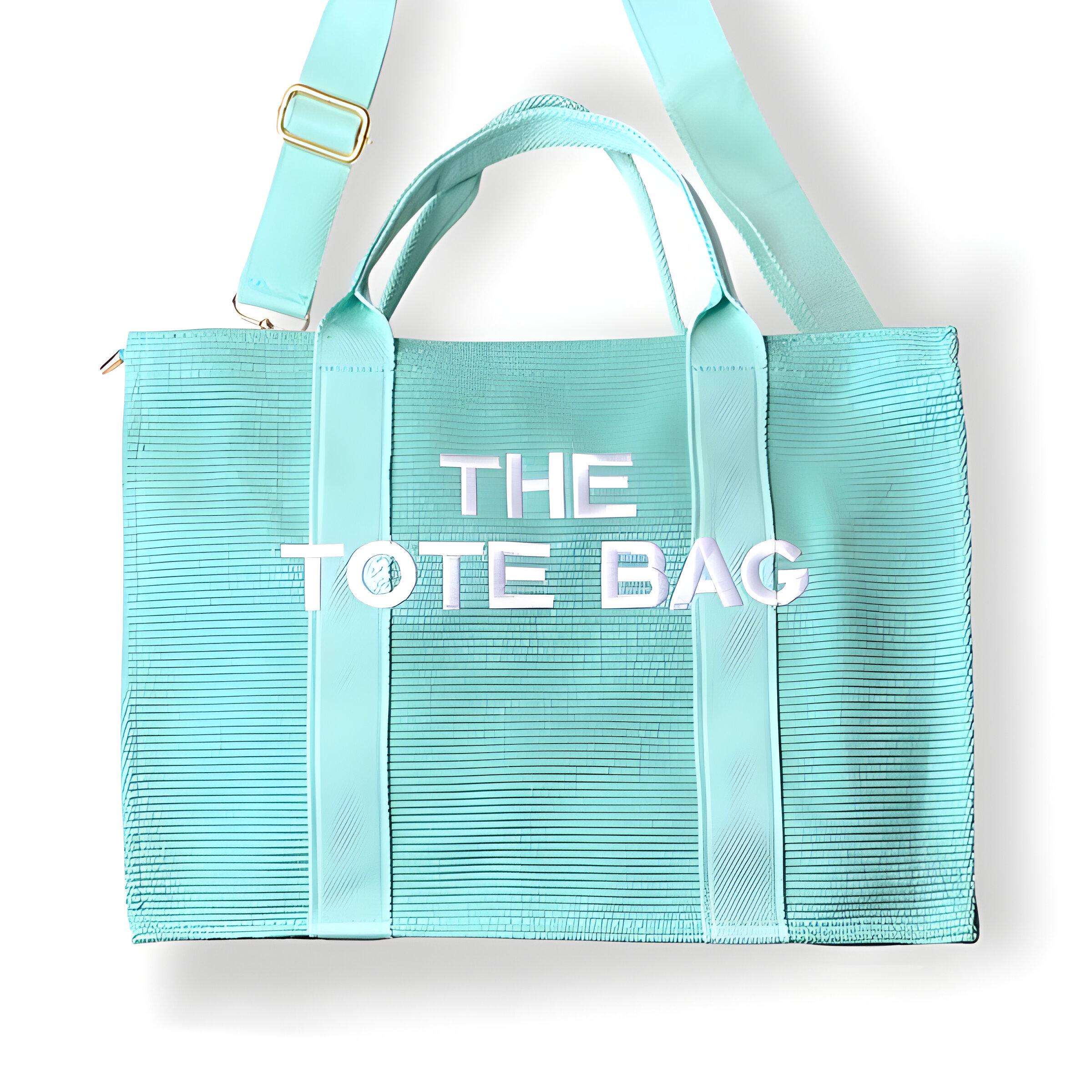 Сумка-шопер большая Бирюзовый (24-497) - фото 1 Сумка-шопер большая Бирюзовый (24-497) - фото 1