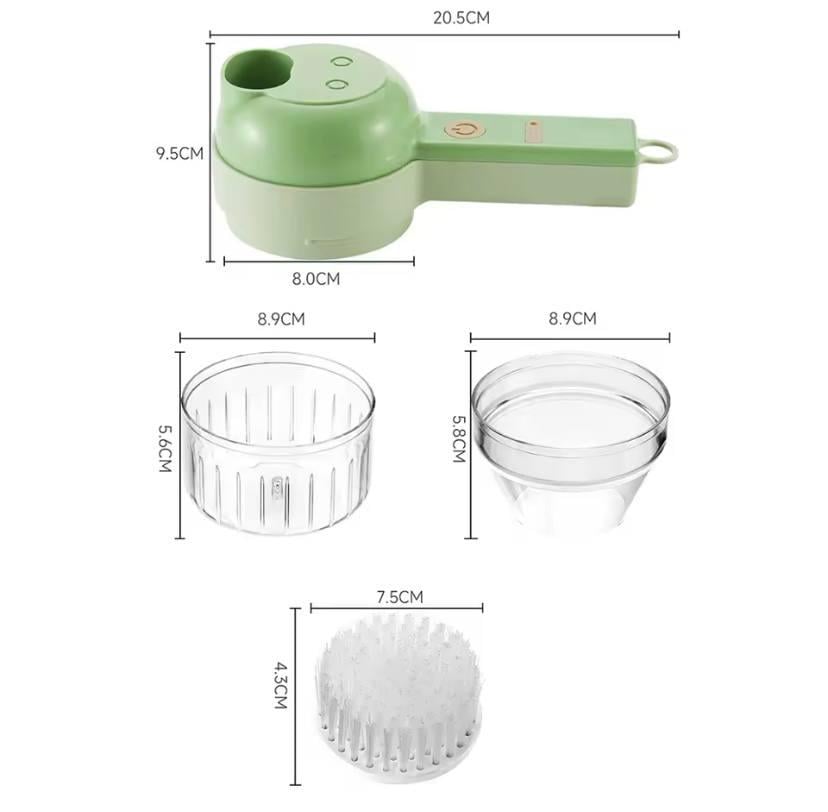 Овощерезка с насадками электрическая FOOD CHOPPER 4в1 (20223f4f) - фото 3 Овощерезка с насадками электрическая FOOD CHOPPER 4в1 (20223f4f) - фото 3