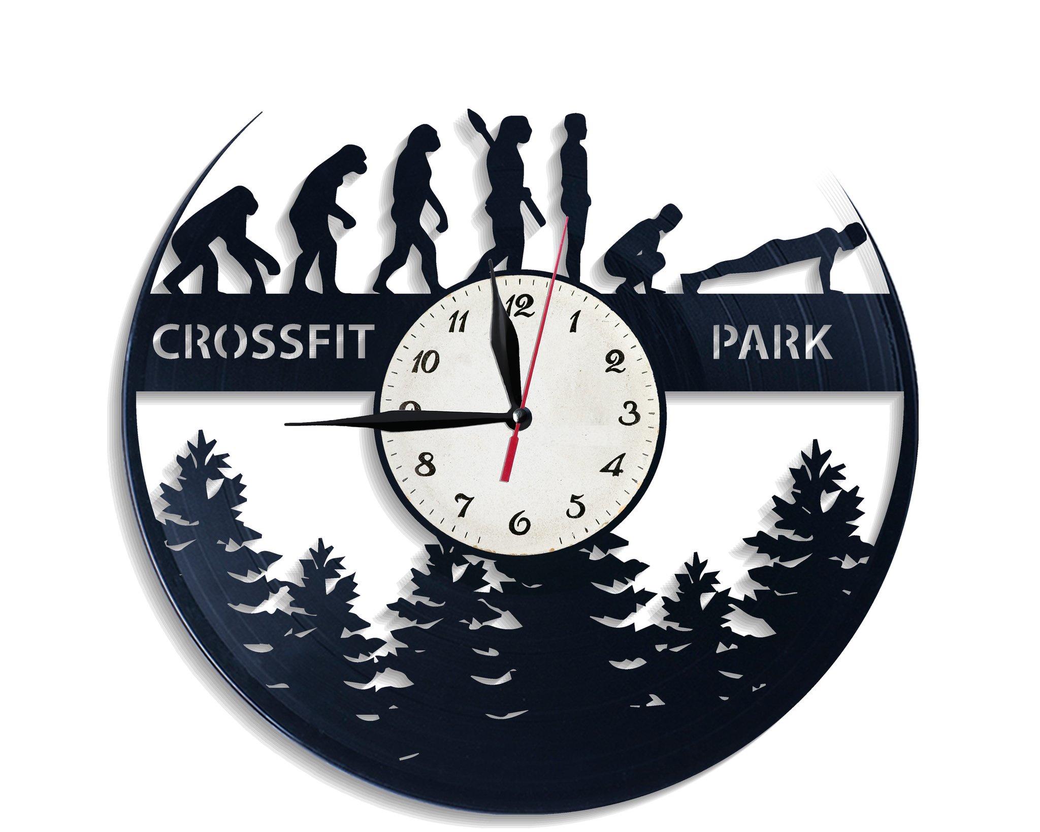 Часы настенные Crossfit 2574 из виниловой пластинки
