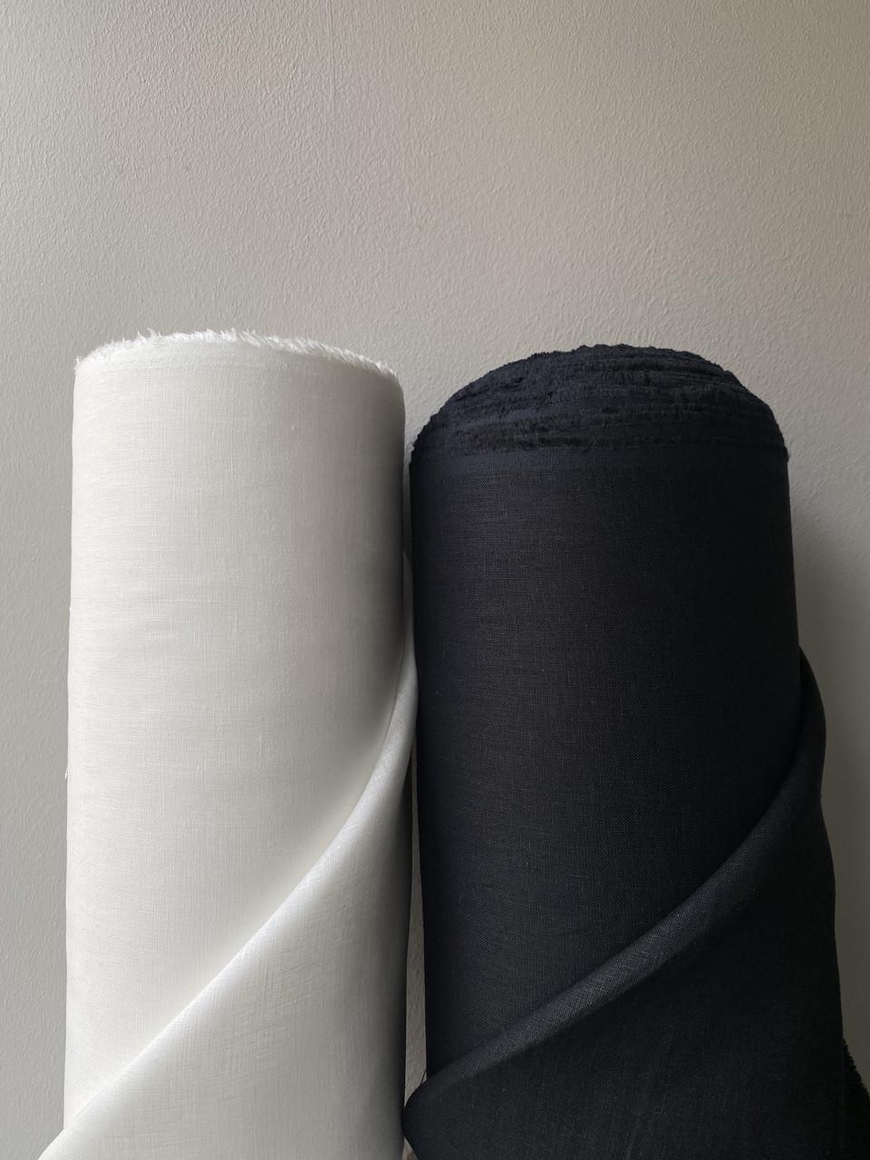 Тканина Linen Plus 100% льон Чорний 147 - фото 6