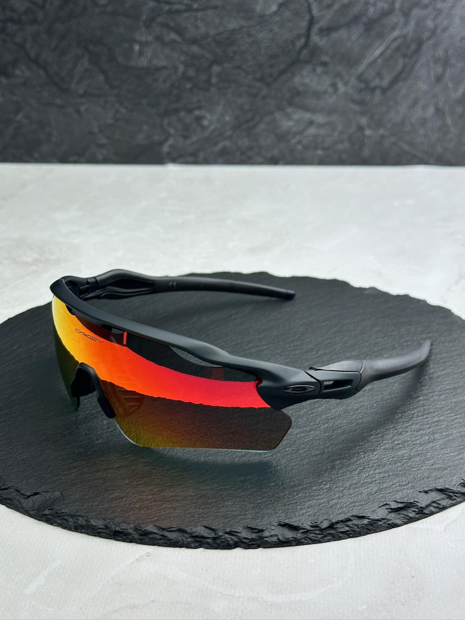 Солнцезащитные очки Oakley Radar EV Path OO9208 матовые с линзой Prizm Ruby спортивные велоочки мужские Черный