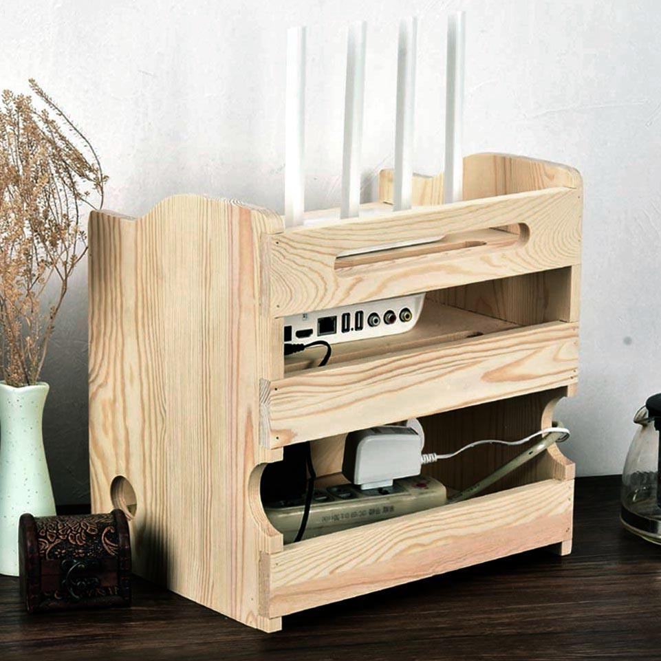 Полка для роутера из дерева Вильянди Бланже (ПВР-000301)