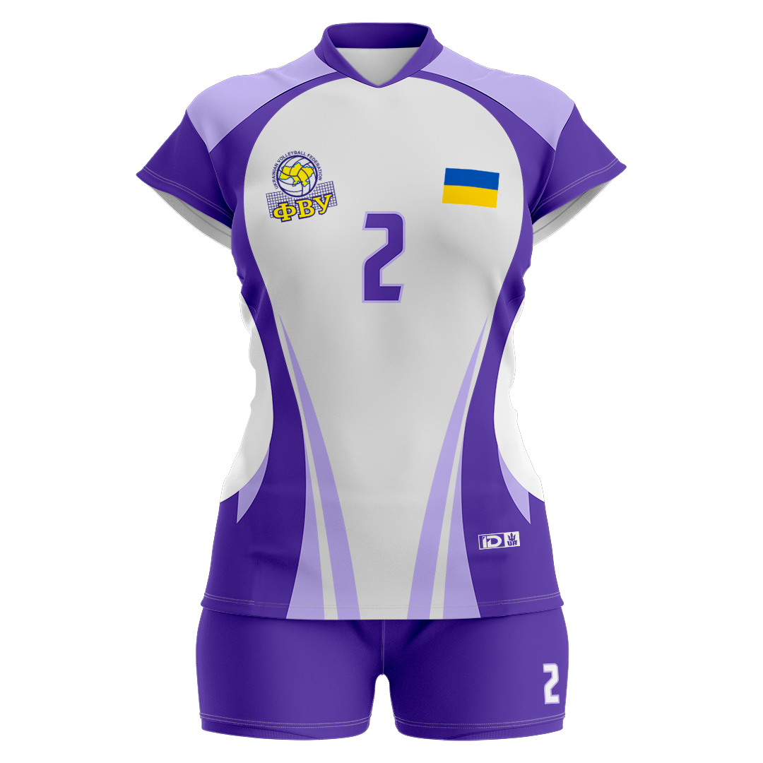 Волейбольна форма жіноча ID Sport S Білий/Фіолетовий (1440212)