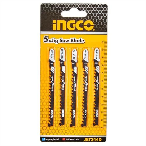 Набір пиляльних полотен INGCO по дереву для лобзика фігурний різ 5 шт. (000180210)