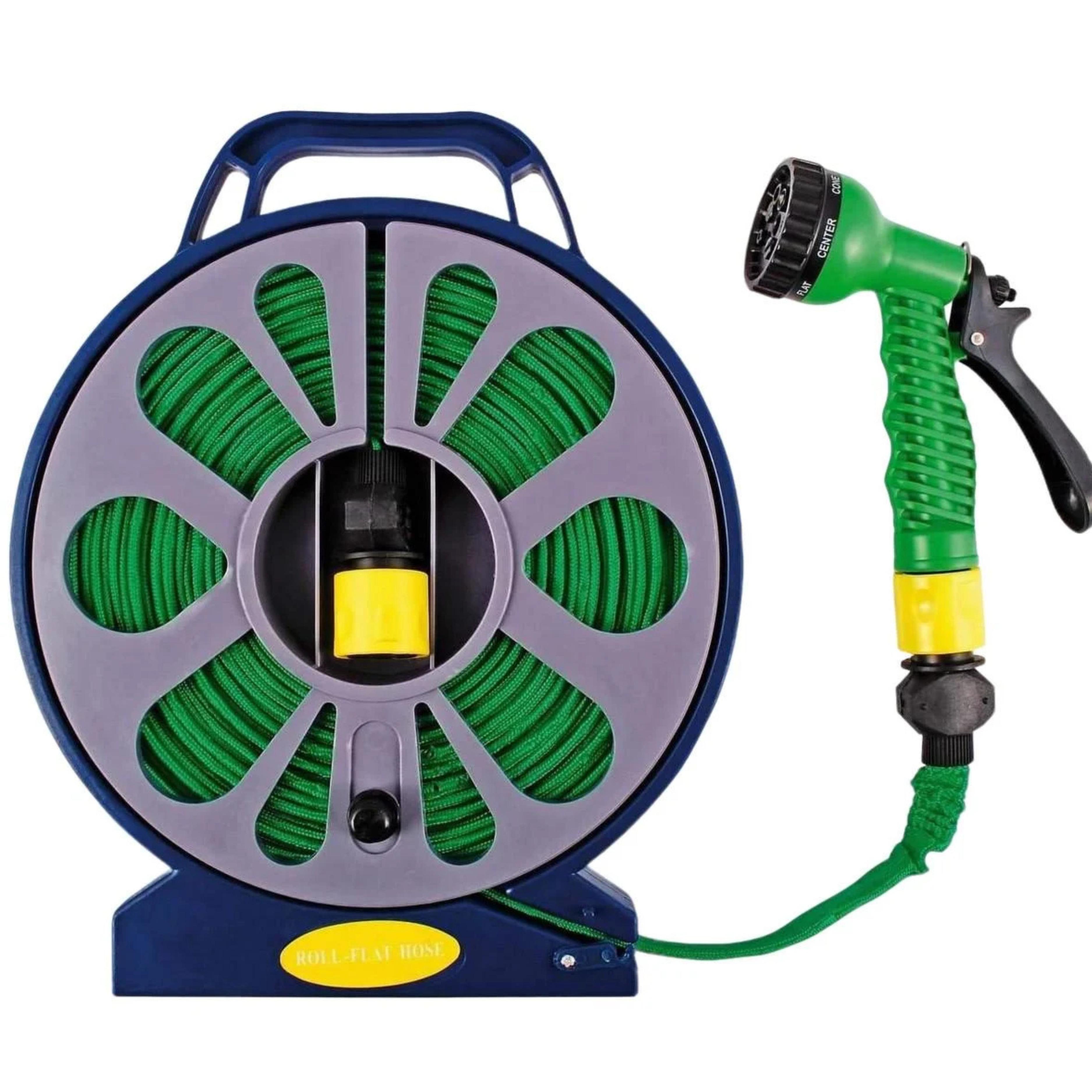 Шланг садовый для полива в катушке с распылителем на 7 режимов 15 м (29164416)