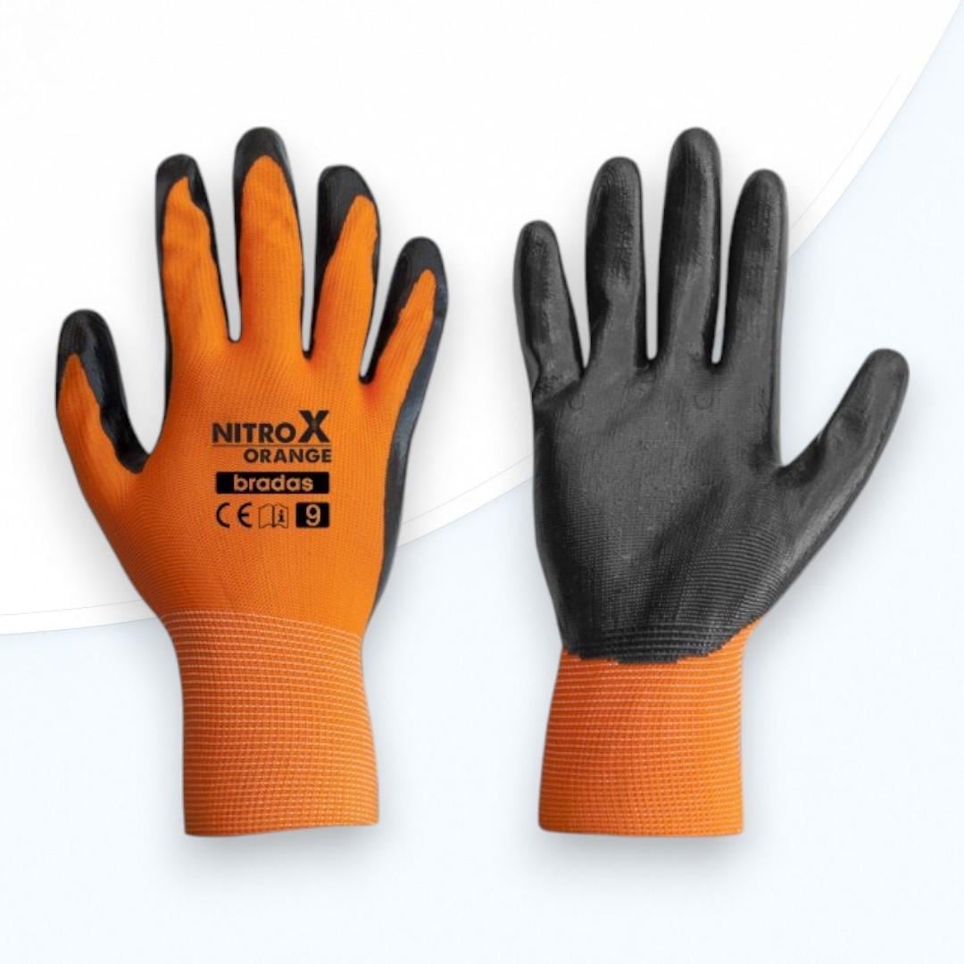 Перчатки защитные Bradas NITROX нитрил р. 10 Orange (2382834294)