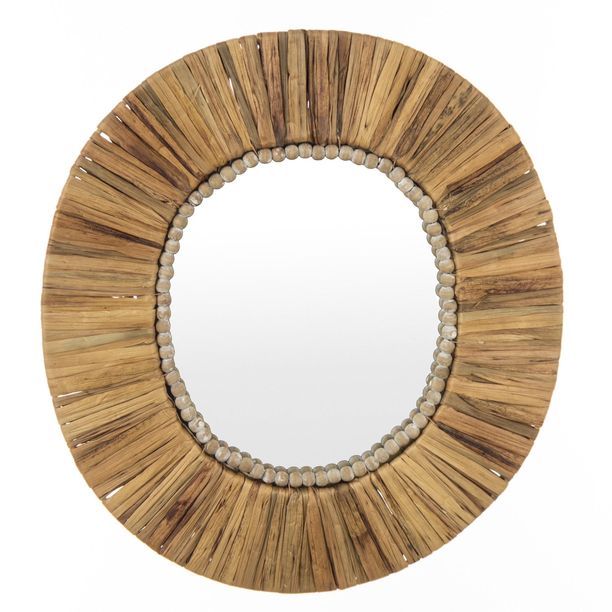 Зеркало ручной работы в стиле бохо/сканди 47x43x2 см (145427) Зеркало ручной работы в стиле бохо/сканди 47x43x2 см (145427)