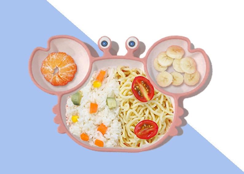 Тарілка дитяча силіконова Краб на присосці 3 секції 15х23 см Рожевий (6880) - фото 4 Тарілка дитяча силіконова Краб на присосці 3 секції 15х23 см Рожевий (6880) - фото 4