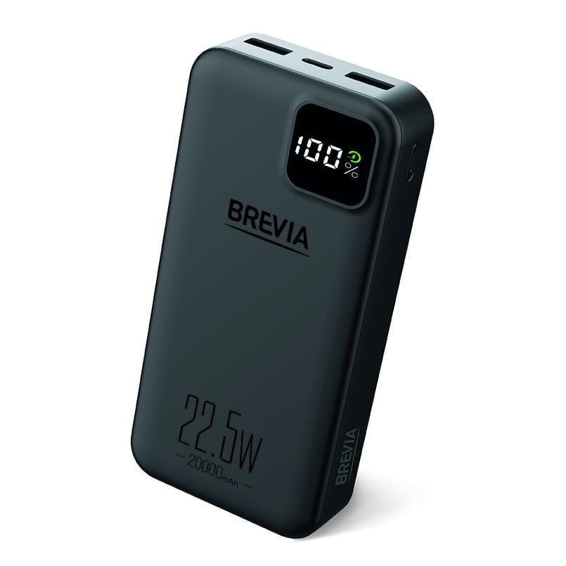 Повербанк Brevia 20000 mAh 22,5W Li-Pol LCD Черный (45220PB)