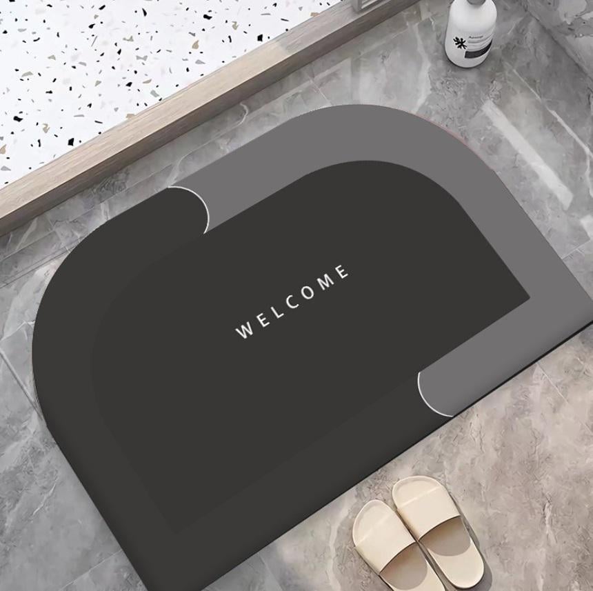 Коврик придверный полуовальный 11853 60х40 см Черный (4570598)