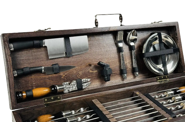 Набор шампуров в кейсе Голд (21-10-KS-7606) - фото 2 Набор шампуров в кейсе Голд (21-10-KS-7606) - фото 2