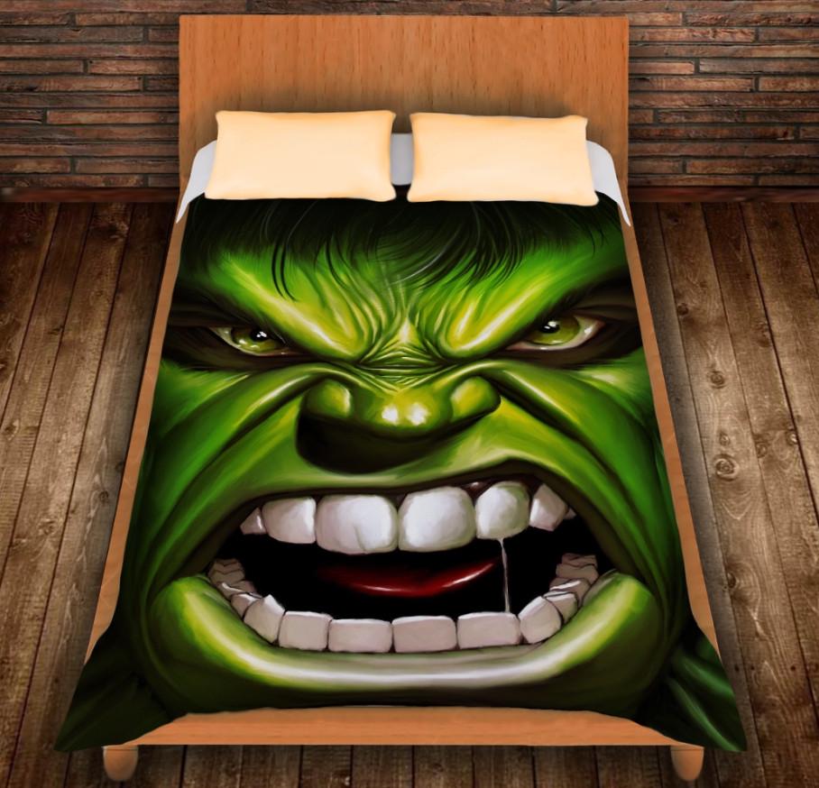 Плед с 3D принтом Халк свободный и злой 150x200 см (epi_0130)