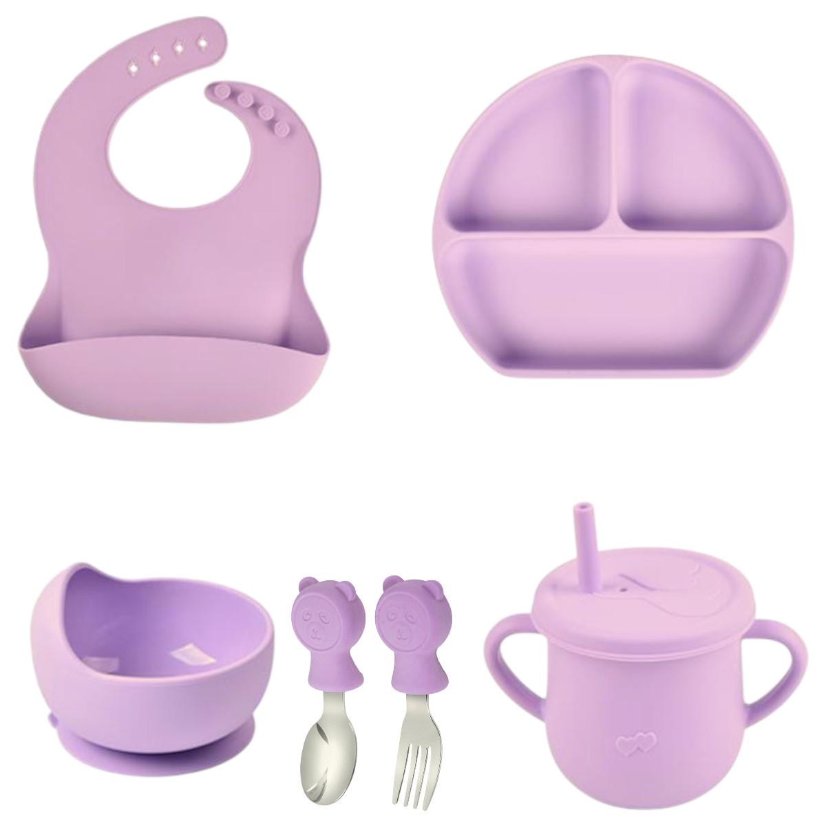 Набор посуды для кормления Tableware детский силиконовый 6 предметов (MA-4906) - фото 1 Набор посуды для кормления Tableware детский силиконовый 6 предметов (MA-4906) - фото 1