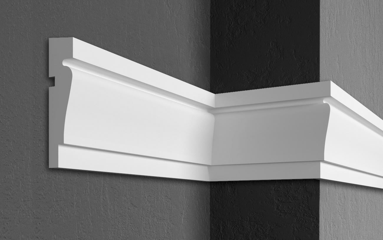 Карниз Prestige decor MC 123 без покрытия 145x35 мм 2000 мм (12370262)