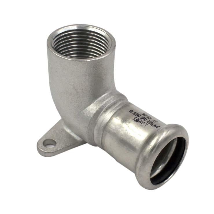Пресс-угол настенный нержавеющий Raccorderie Metalliche Inoxpres 22x3/4" В (185304022)