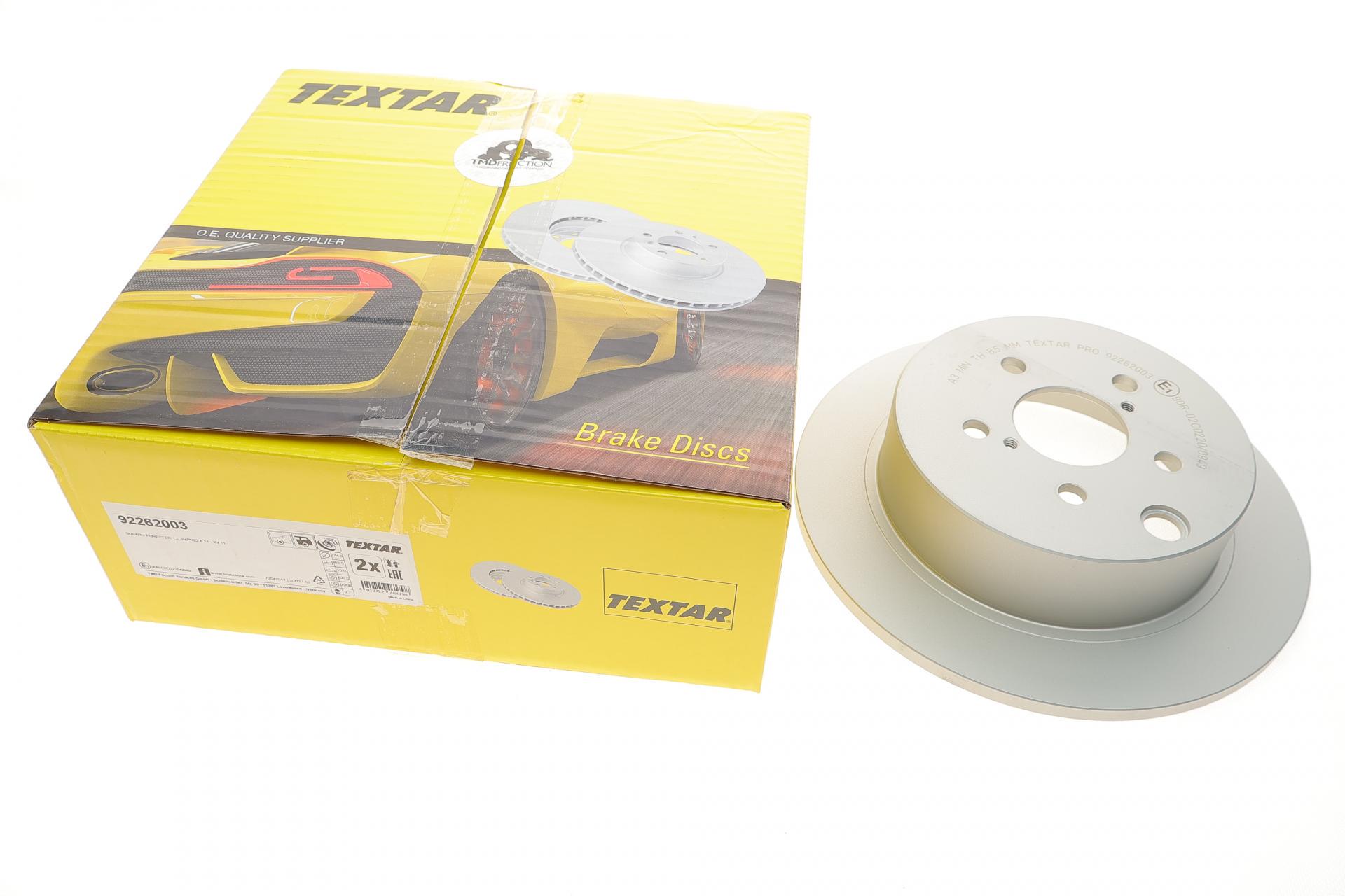 Диск гальмівний задній TEXTAR Subaru Impreza/Forester 11- 274x10 мм PRO (92262003 TEXTAR)