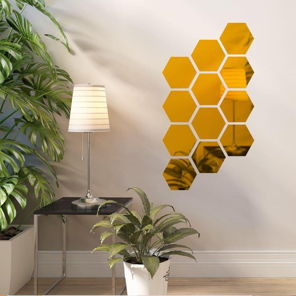 Декор дзеркальний акриловий самоклеючий 125х105 мм 12 шт. Золотий (SW-00002517) - фото 6 Декор дзеркальний акриловий самоклеючий 125х105 мм 12 шт. Золотий (SW-00002517) - фото 6