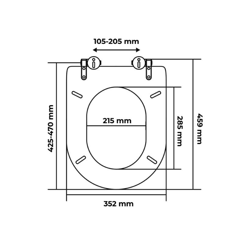 Кришка для унітазу Kalamata AWD Interior AWD02181909 МДФ 35,7x4,9x46,2 см - фото 3