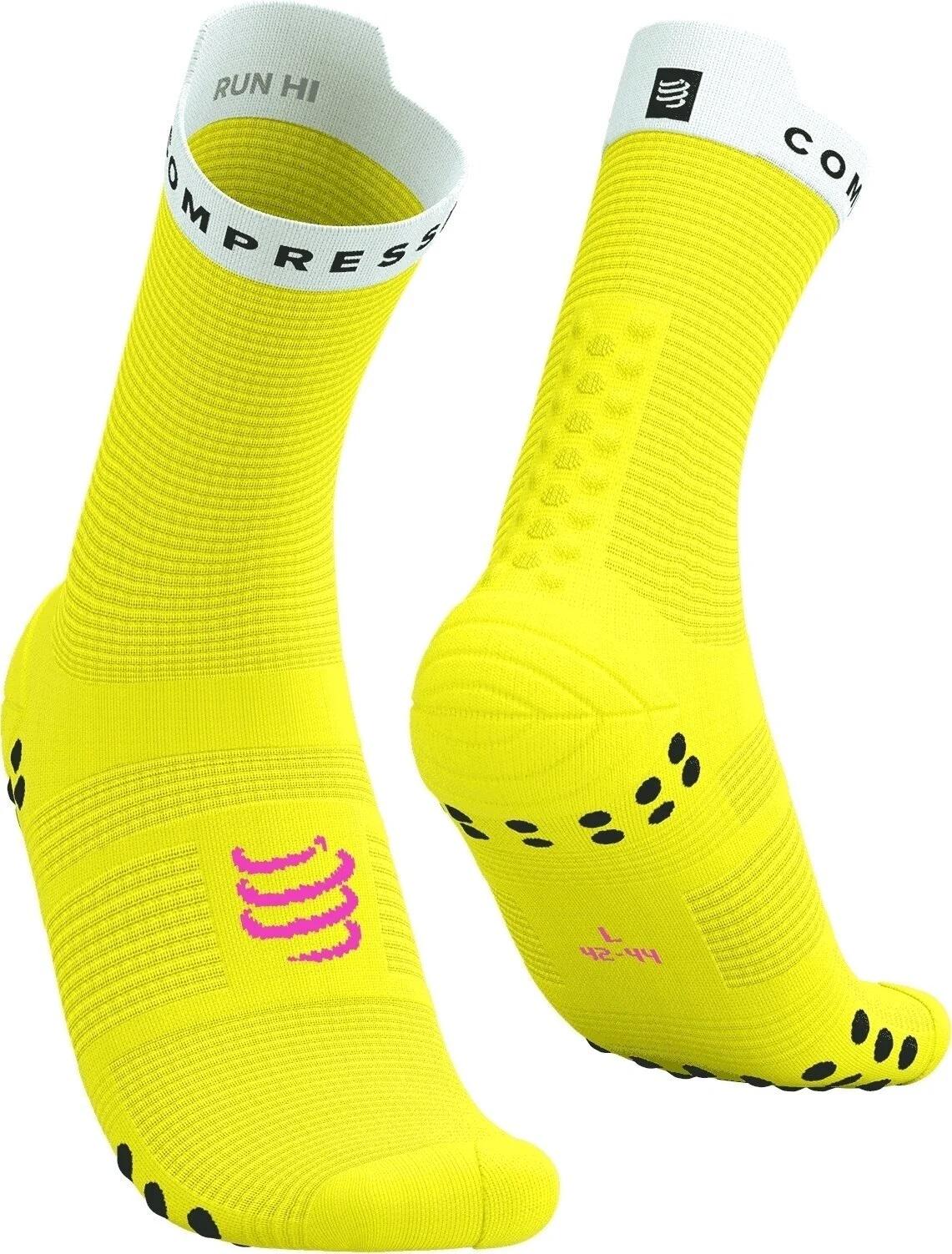 Носки Compressport Pro Racing Socks V4.0 Run high T3 Safe Yellow/White (7e21b1bf)