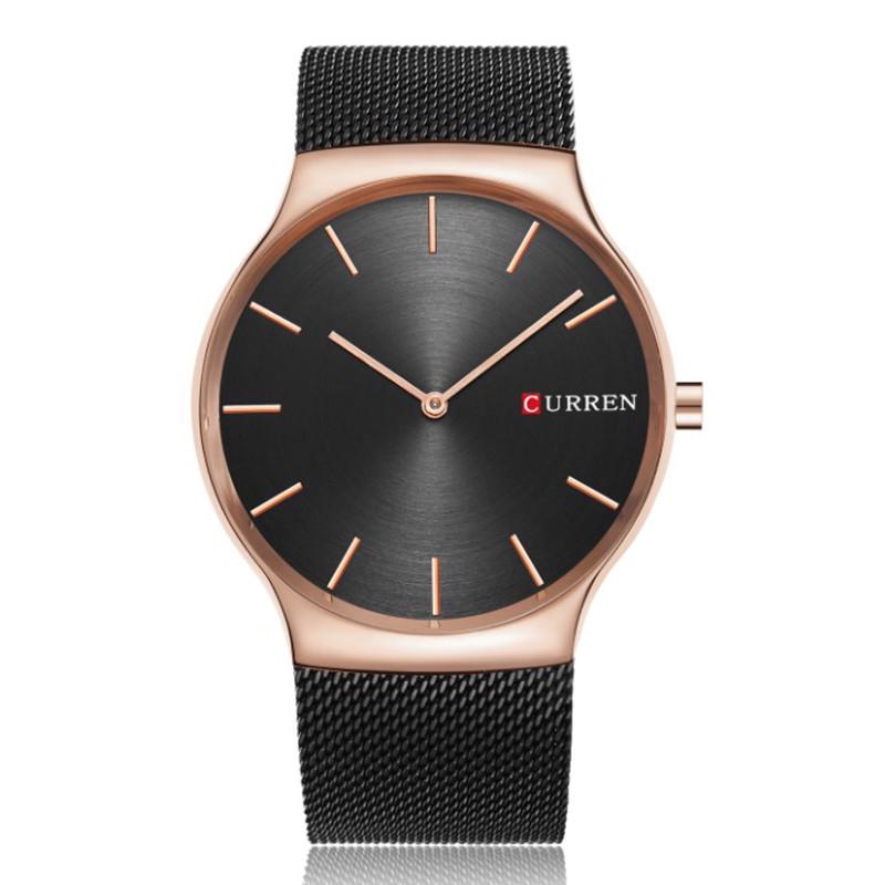 Часы мужские Curren 8256 кварцевые Black/Gold