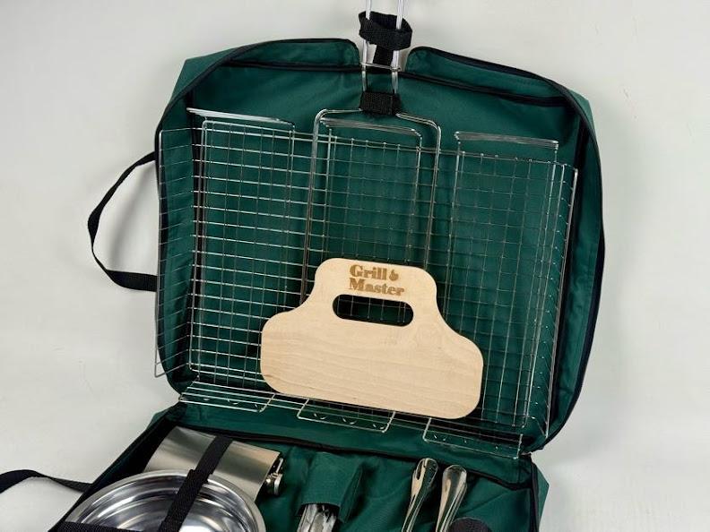 Набір шампурів у чохлі для пікніка на 6 осіб з нержавіючої сталі Зелений (21-10-PS-1006) - фото 6 Набір шампурів у чохлі для пікніка на 6 осіб з нержавіючої сталі Зелений (21-10-PS-1006) - фото 6