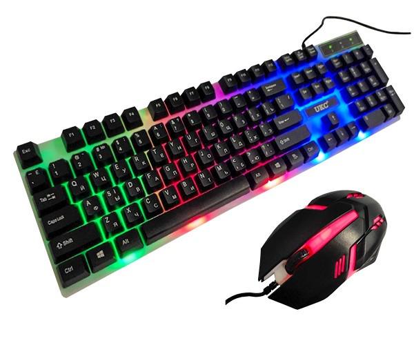 Клавиатура и мышка проводные игровые KEYBOARD M 416 для компьютера с подсветкой - фото 2