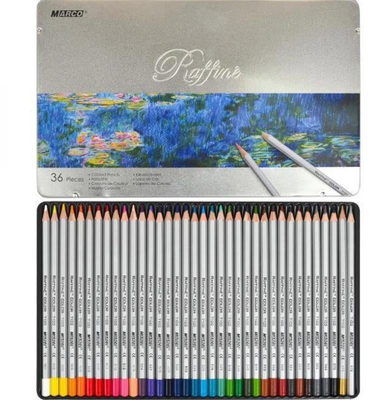 Карандаши Marco Raffine металл пенал 36 цветов (7100-36TN)