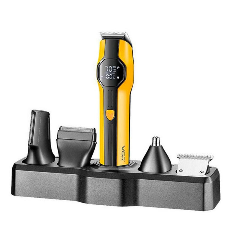 Машинка для стрижки аккумуляторная VGR V-173 13в1 Yellow (tf7556)