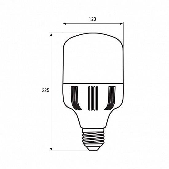 Лампа світлодіодна EUROLAMP LED-HP-50406 надпотужна 50W 220V 5200lm 6500K E40 120х225 мм (4260410487679) - фото 3